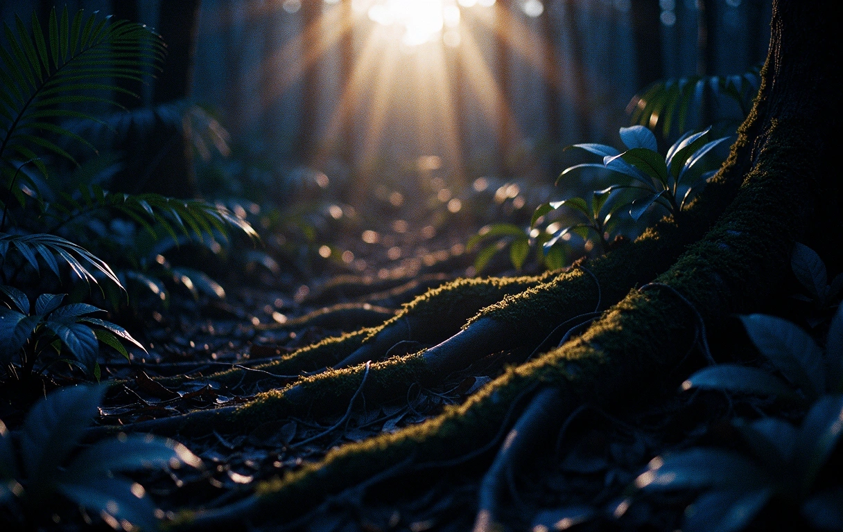 Serene Indonesian landscape at dawn