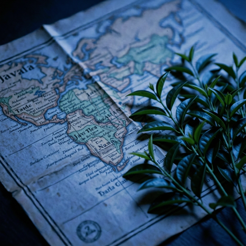 Heritage map and botanical macro